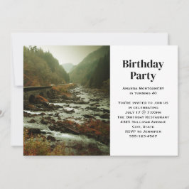 Invitación Hermosa foto de naturaleza escénica cumpleaños