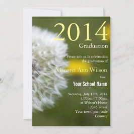 Invitación Hermosa graduación de cabeza de semilla de dandeli