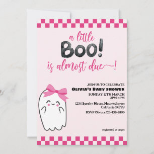 Invitación Hermosa linda pequeña ducha de bebé rosa