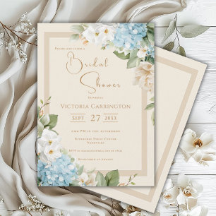 Invitación Hermosa lluvia de flores de Hortensia para Despedi