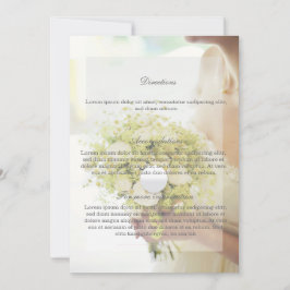Invitación Hermosa novia con Boda de flores