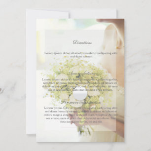 Invitación Hermosa novia con Boda de flores