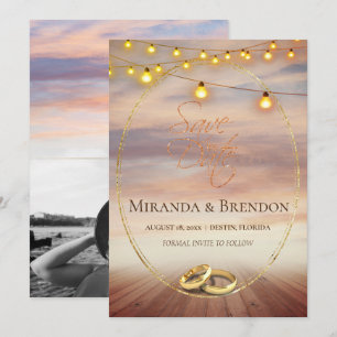 Invitación Hermosa playa de Florida, brillante y su foto I