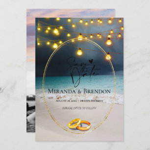 Invitación Hermosa playa de Florida, brillante y su foto I