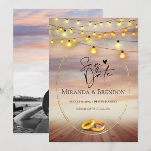 Invitación Hermosa playa de Florida, brillante y tu foto