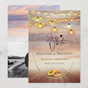 Invitación Hermosa playa de Florida, brillante y tu foto I