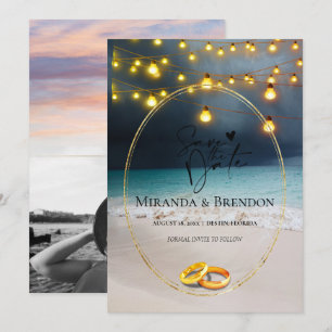 Invitación Hermosa playa de Florida, brillante y tu foto yo