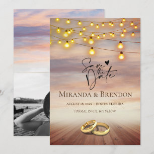 Invitación Hermosa playa de Florida, brillante y tu imagen