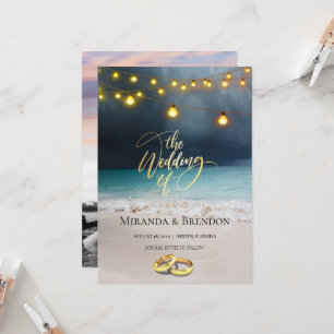 Invitación Hermosa playa de Florida, brillante y tu imagen