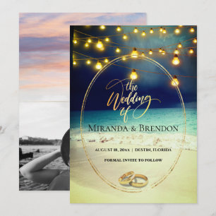 Invitación Hermosa playa de Florida, brillante y tu imagen yo