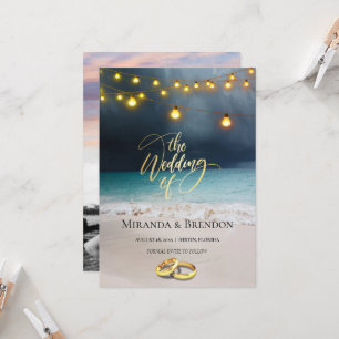 Invitación Hermosa playa de Florida, brillante y tu imagen yo