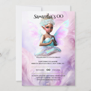 Invitación Hermosa princesa africana de hadas