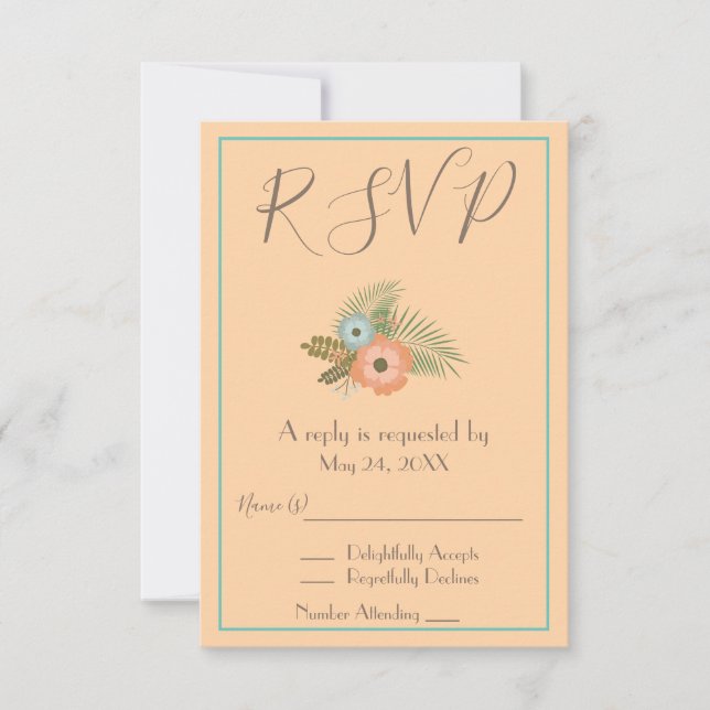 Invitación Hermosa respuesta RSVP (Anverso)