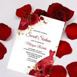 Invitación Hermosa Rosas Rojas Sparkle Vestido Dulce 16<br><div class="desc">Hermosos Roses Rojos Sparkle Vestido Dulce 16 Invitación Más elegantes diseños florales en nuestra tienda! Vea la colección coincidente en nuestra tienda</div>