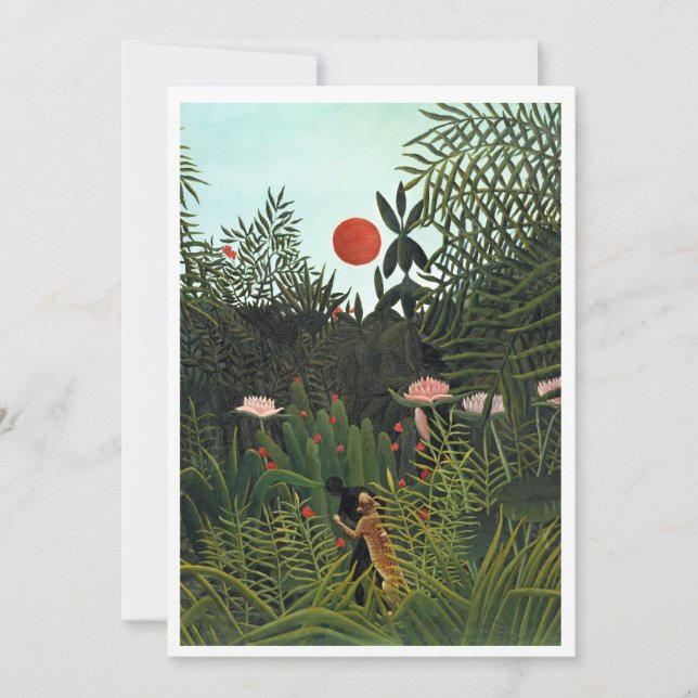 Invitación Hermosa Selva Virgen de Henri Rousseau (Anverso)