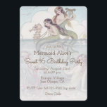 Invitación Hermosa Sirenita Dulce de 16 cumpleaños invitada<br><div class="desc">Todo el texto por defecto de esta tarjeta de ilustracion vintage puede ser totalmente personalizado con sus propias palabras, y también puede cambiar las fuentes, tamaños, ubicación del texto y colores del texto. Para cambiar sólo el texto, utilice la opción personalizarlo. Para realizar cambios más extensos, utilice la opción "personalizar"....</div>