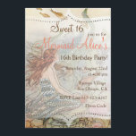 Invitación Hermosa Sirenita Dulce de 16 cumpleaños invitada<br><div class="desc">Todo el texto predeterminado puede ser totalmente personalizado con sus propias palabras, y también puede cambiar las fuentes, tamaños, ubicación del texto y colores del texto. Para cambiar sólo el texto, utilice la opción personalizarlo. Para realizar cambios más extensos, utilice la opción "personalizar". Puede ser alterado para adaptarse a sus...</div>