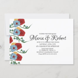 Invitación Hermosa vegetación floral mexicana para bodas