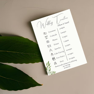 Invitación Hermosa y elegante cronología de bodas