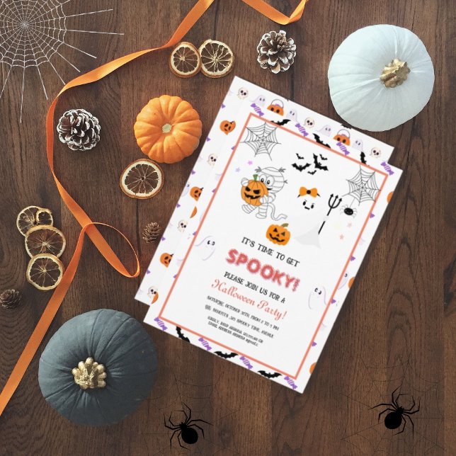 Invitación Hermosa y espeluznante Fiesta Feliz Halloween (Subido por el creador)