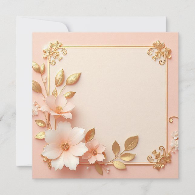 Invitación Hermosamente elegante (Anverso)