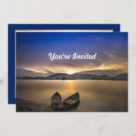 Invitación Hermosas botes de agua Sunrise Foto Cumpleaños