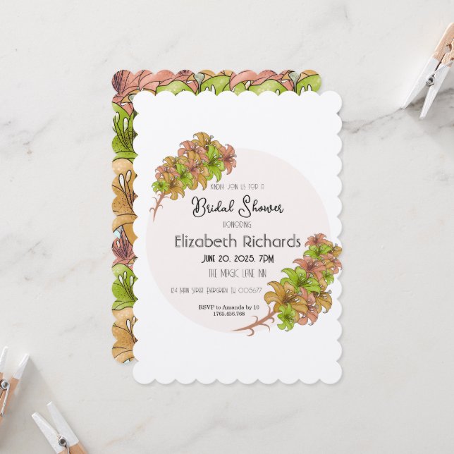 Invitación Hermosas flores (Anverso/Reverso In Situ)