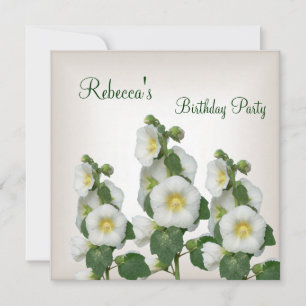 Invitación Hermosas Flores Blancas Amarillas Crema Blanco