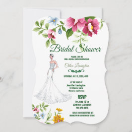 Invitación Hermosas flores de primavera Boda ducha de novia