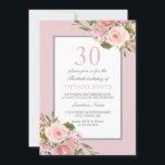 Invitación Hermosas flores invitan a Fiesta de cumpleaños 30<br><div class="desc">Flores espléndidas Invitación a Fiesta de cumpleaños número 30 a ver colección de correspondencias en la tienda</div>
