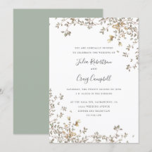 Hermosas hojas verdes brillantes boda