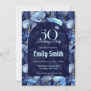 Invitación Hermosas Lirios Flor Mujeres Cumpleaños