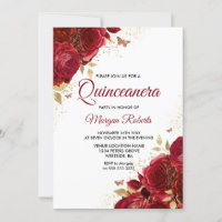 Hermosas mariposas de rosas rojas Quinceanera Fies