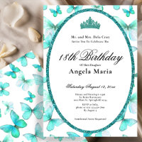 Hermosas Mariposas Turquesas Debut Cumpleaños 18