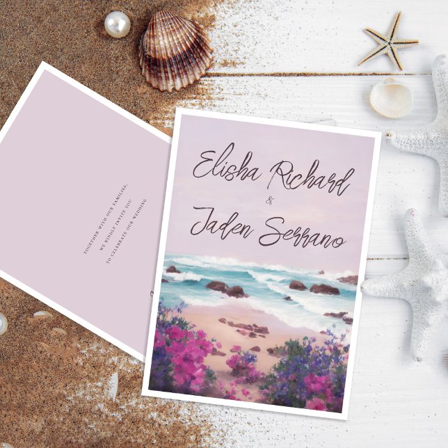 Invitación Hermosas olas de playa Boda de verano (Subido por el creador)