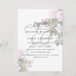 Invitación Hermosas rosas rosas pintadas descalzosBride™