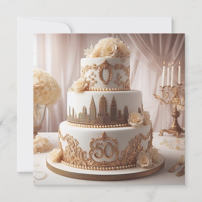 INVITACIÓN HERMOSO 50.º ANIVERSARIO BODA (Anverso)