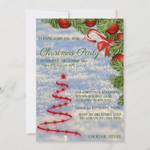 Invitación Hermoso árbol de Navidad Guay