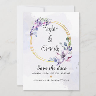 Invitación hermoso boda