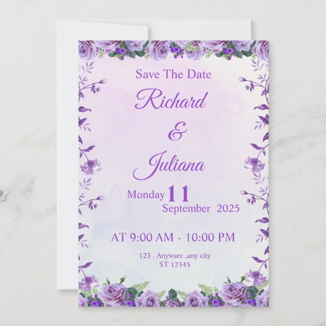 Invitación Hermoso Boda (Anverso)