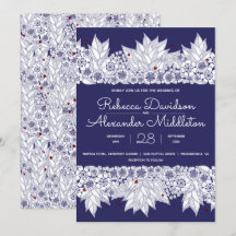 Hermoso Boda azul y blanco