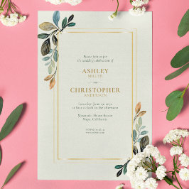 Invitación Hermoso Boda de arcilla floral