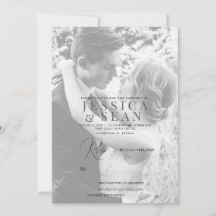 Invitación Hermoso Boda de fotografía doble
