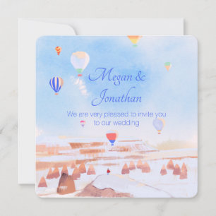 Invitación Hermoso boda de globo aerostático de Cappadocia