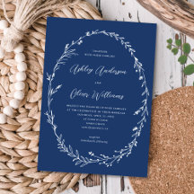 Hermoso Boda de guirnaldas de flor azul rústico
