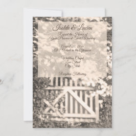 Invitación Hermoso Boda de la Puerta del Jardín