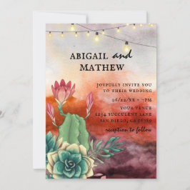Invitación Hermoso Boda de Naranja Quemado al Amanecer