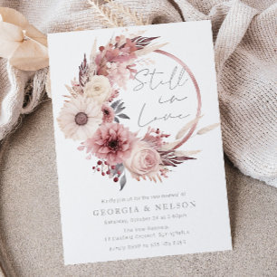 Invitación Hermoso Boda de Rubor de Boho promete renovación