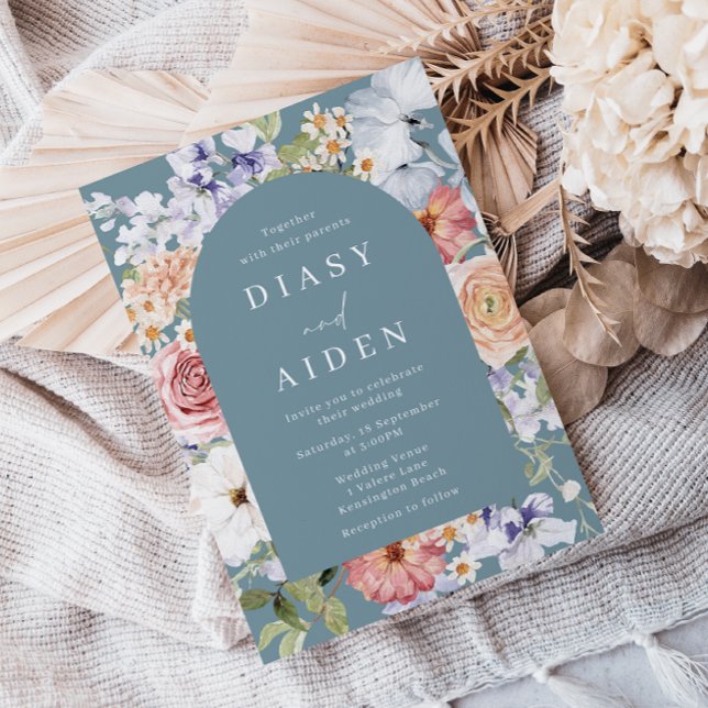 Invitación Hermoso Boda del marco del arco floral botánico (Subido por el creador)