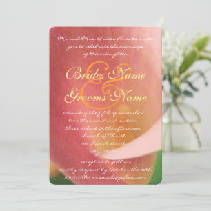Invitación Hermoso Boda elegante de Calla Lily rosa Pálido